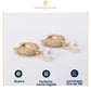 Aretes Huggies De Perlas Colgantes Laminado En Oro 18k