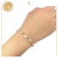 Esclava Pulsera De Corazones Para Mujer En Oro Laminado 18k Con Swarovski