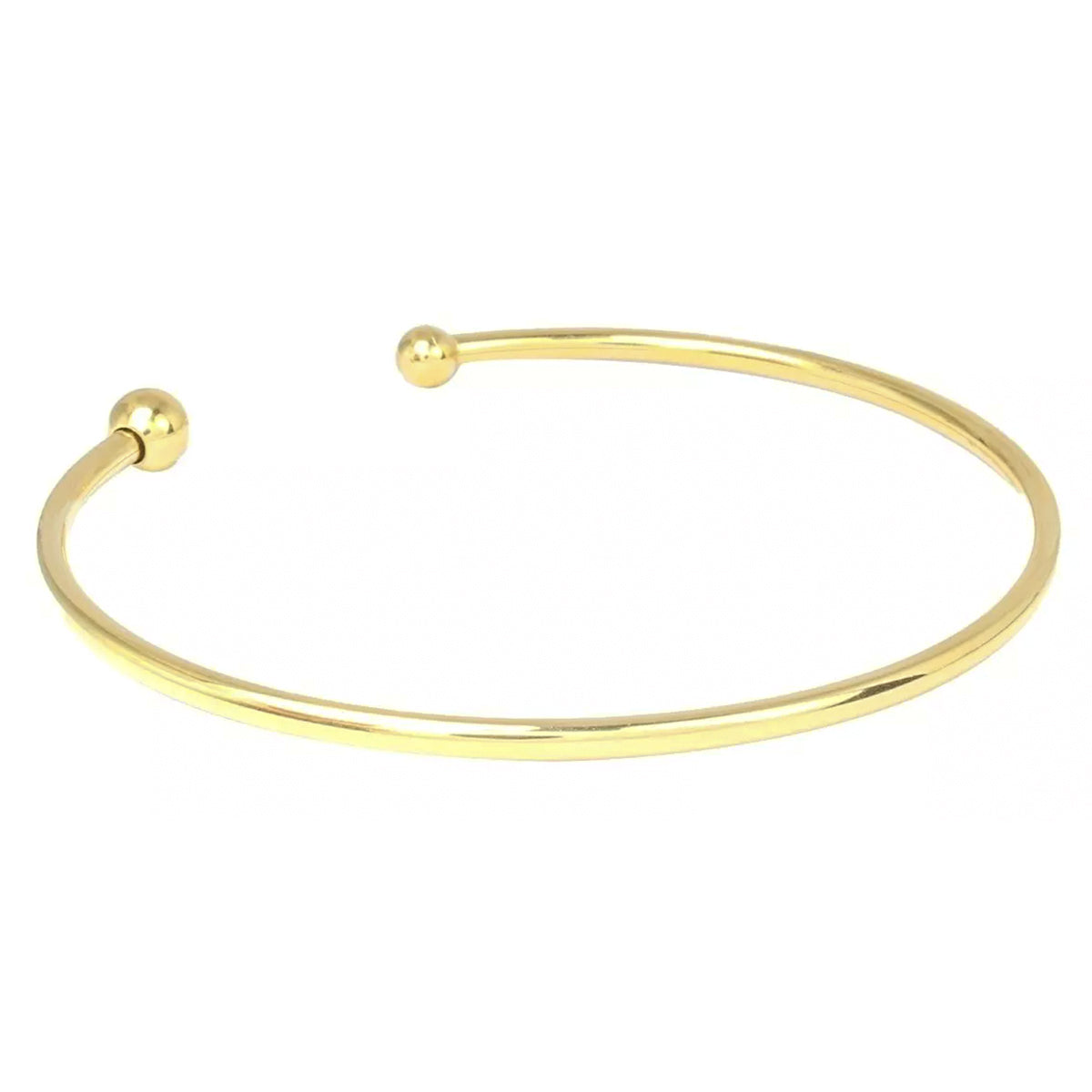 Pulsera Brazalete Para  Mujer Delgada Dorada En Acero Inoxidable Ajustable