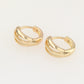 Aretes Arracadas Chicas Oro Laminado Huggies Lisas Mujer