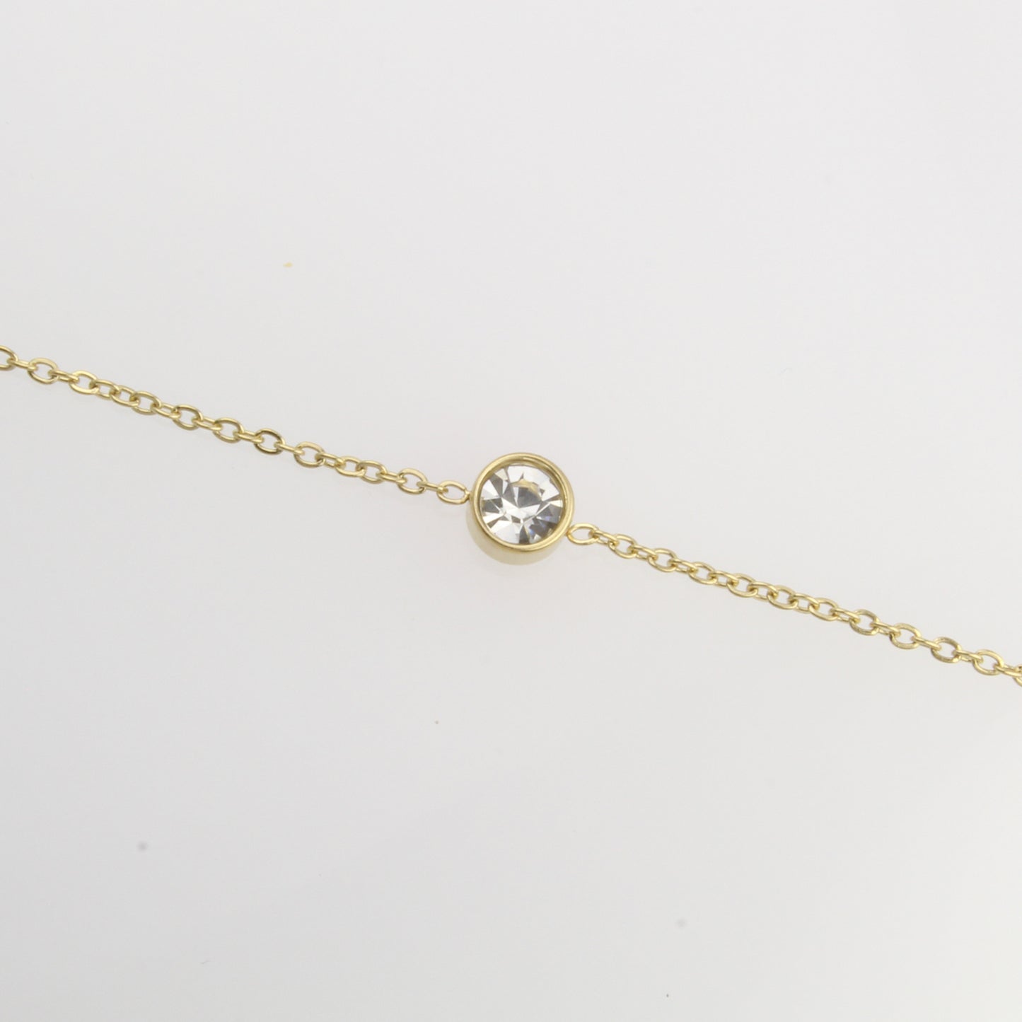 Esclava Pulsera De Mujer Ajustable con cristal solitario