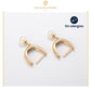 Aretes Huggies De Perlas Colgantes Laminado En Oro 18k