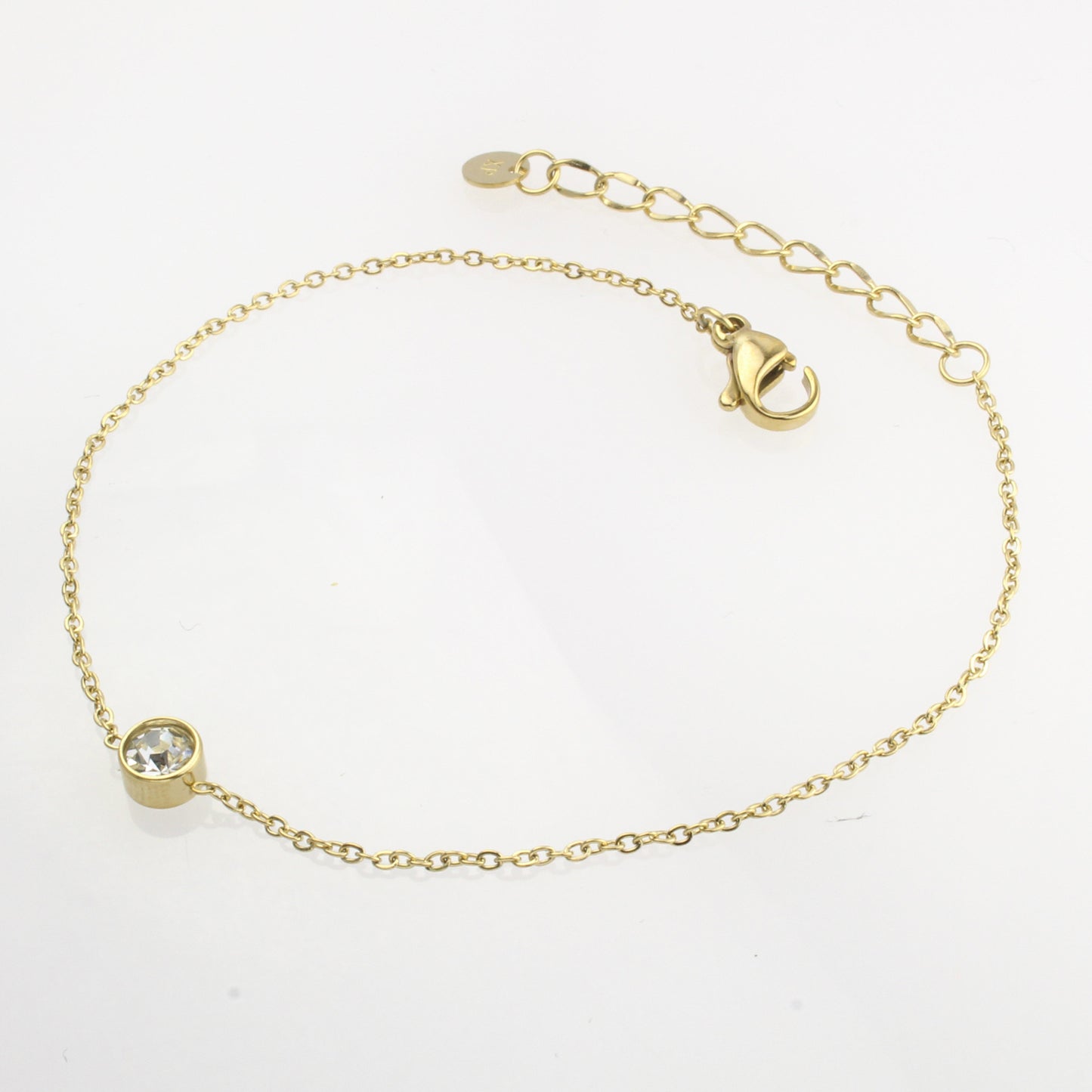 Esclava Pulsera De Mujer Ajustable con cristal solitario