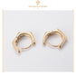 Aretes Huggies De Moda Satinados En Oro Laminado 18k