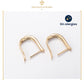 Elegantes Aretes Mujer De Oro Lamin 18k Huggies Diamantados