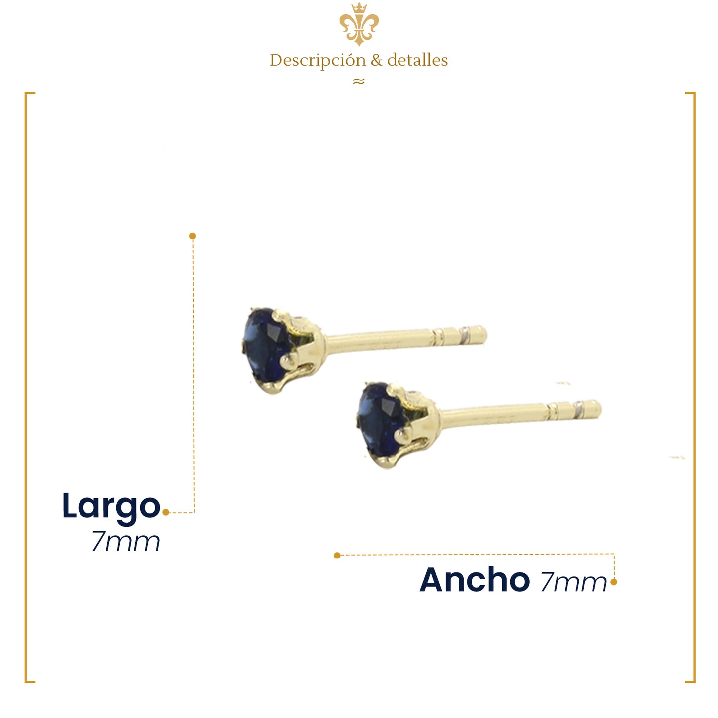 Aretes Broqueles Swarovski De Colores En Oro Laminado 14k Pequeños De 3mm