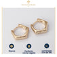 Aretes Huggies De Moda Satinados En Oro Laminado 18k