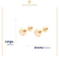 Aretes Dormilones De Bolita Para Niña Broqueles En Oro Laminado 18K