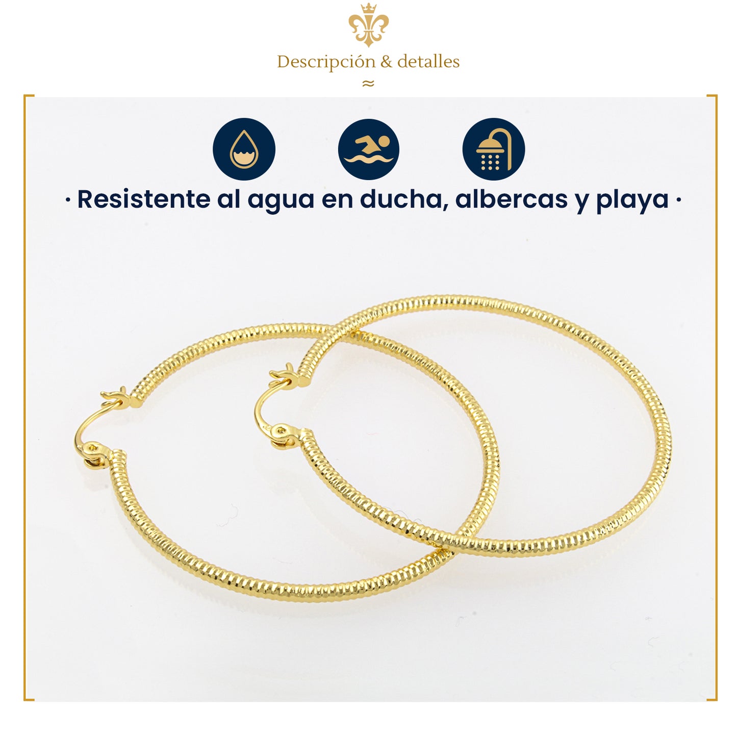 Arracadas Diamantas En Oro Laminado Para mujer