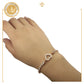 Pulsera Esclava Corazón Para Mujer Ajustable De Oro Laminado 18k Con Cristales