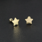 Aretes Broquel Estrella Pequeña Niña Espejo Oro Laminado 14k