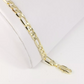 Cadena gruesa tejido figaro 6mm estilo unisex en oro laminado