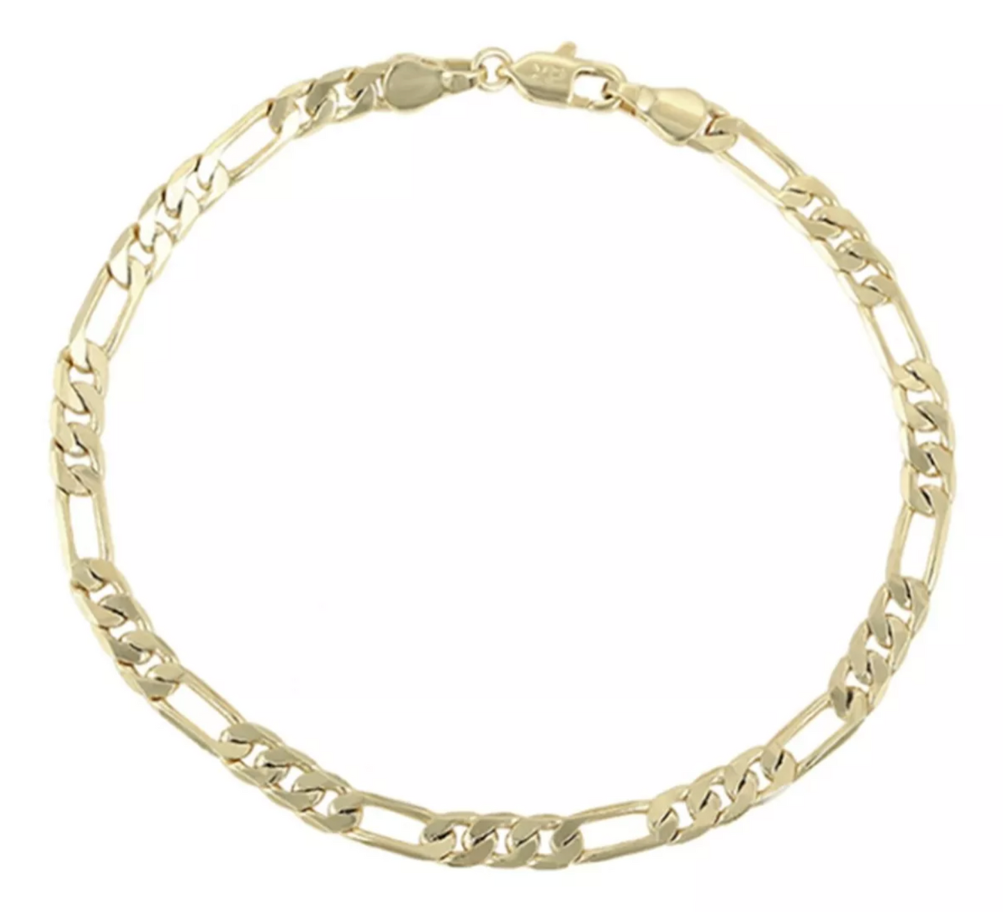 esclava pulsera tobillera unisex tejido figado oro laminado 14k