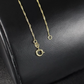 Cadena Delgada Elegante Tipo Torsal Singapour Estilo Unisex En Oro 14k Laminado