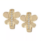 Arracaditas Elegantes De Mariposas En Oro Laminado Con Cristales