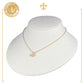 collar con cadena delgada y dije de mariposita con cristales para mujer en oro laminado