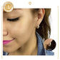 Aretes Huggies Dorados de lujo con cristales en oro laminado 18k