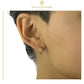 Aretes Dama Corazones Lisos Dorados Huggies Diamantados