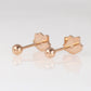 Aretes pequeños gato Oro Laminado rosa broqueles