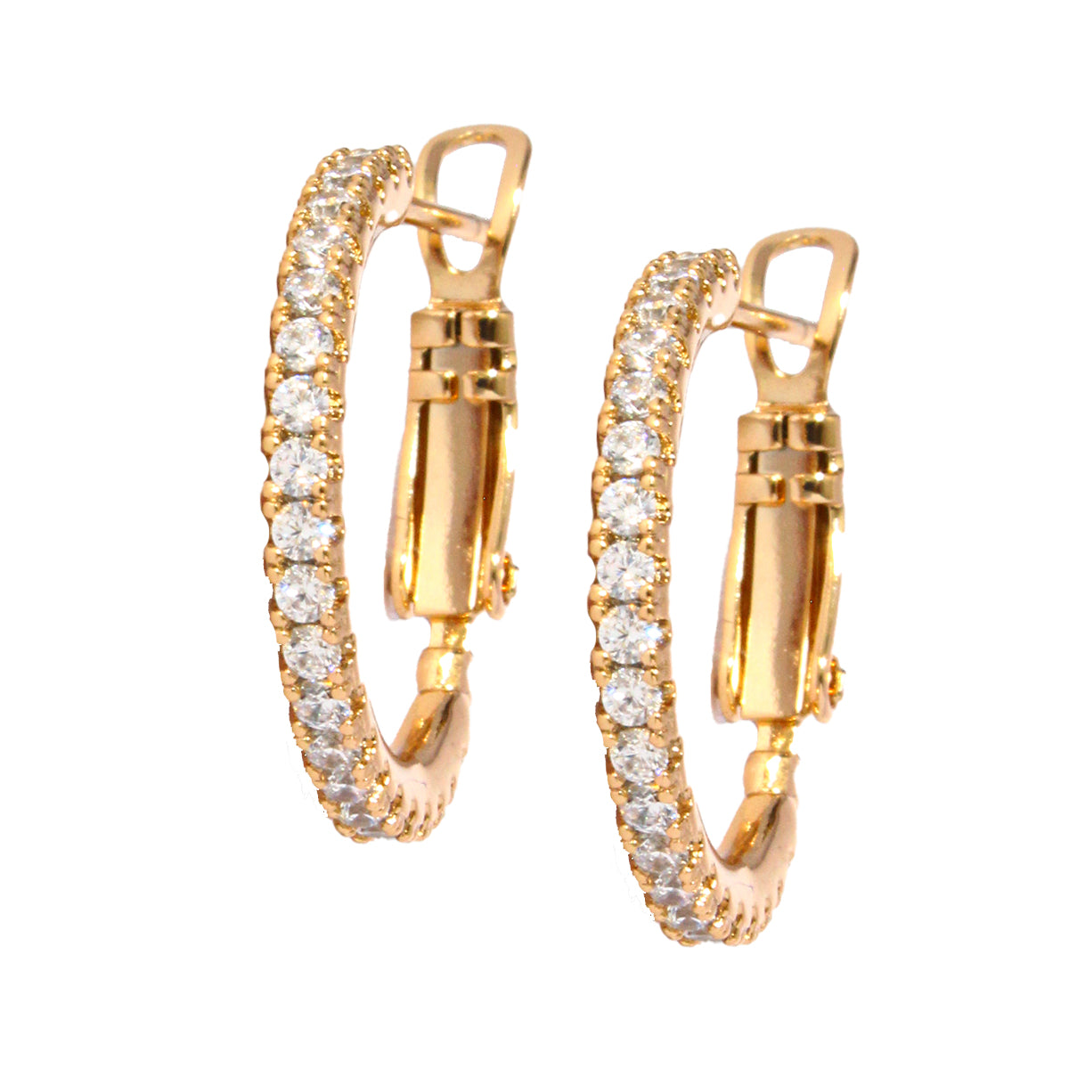 aretes  Arracadas Doradas con Detalles Brillantes en oro laminado 18k