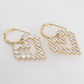 Aretes Arracadas Nice De Corazón Para Mujer Con Cristales