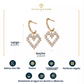 Aretes Arracadas Nice De Corazón Para Mujer Con Cristales