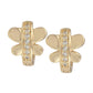 Aretes Huggies De Mariposa Con Cristales Para Mujer En Oro Laminado