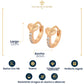 Aretes De Oro Laminado 18k Love Amor Huggies Corazón