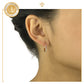 Aretes Arracaditas Elegantes Bicolor En Oro Laminado 18k Diamantados