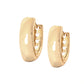 IMPERO JEWELRY Aretes Arracadas Oro Laminado 18k Para Dama Huggies Lisos