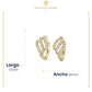 IMPERO JEWELRY Aretes Arracaditas De Oro Laminado 14k Para Mujer