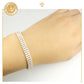 Pulsera Para Mujer De Estilo Elegancia Con Fina Cristaleria En Oro Laminado 18k