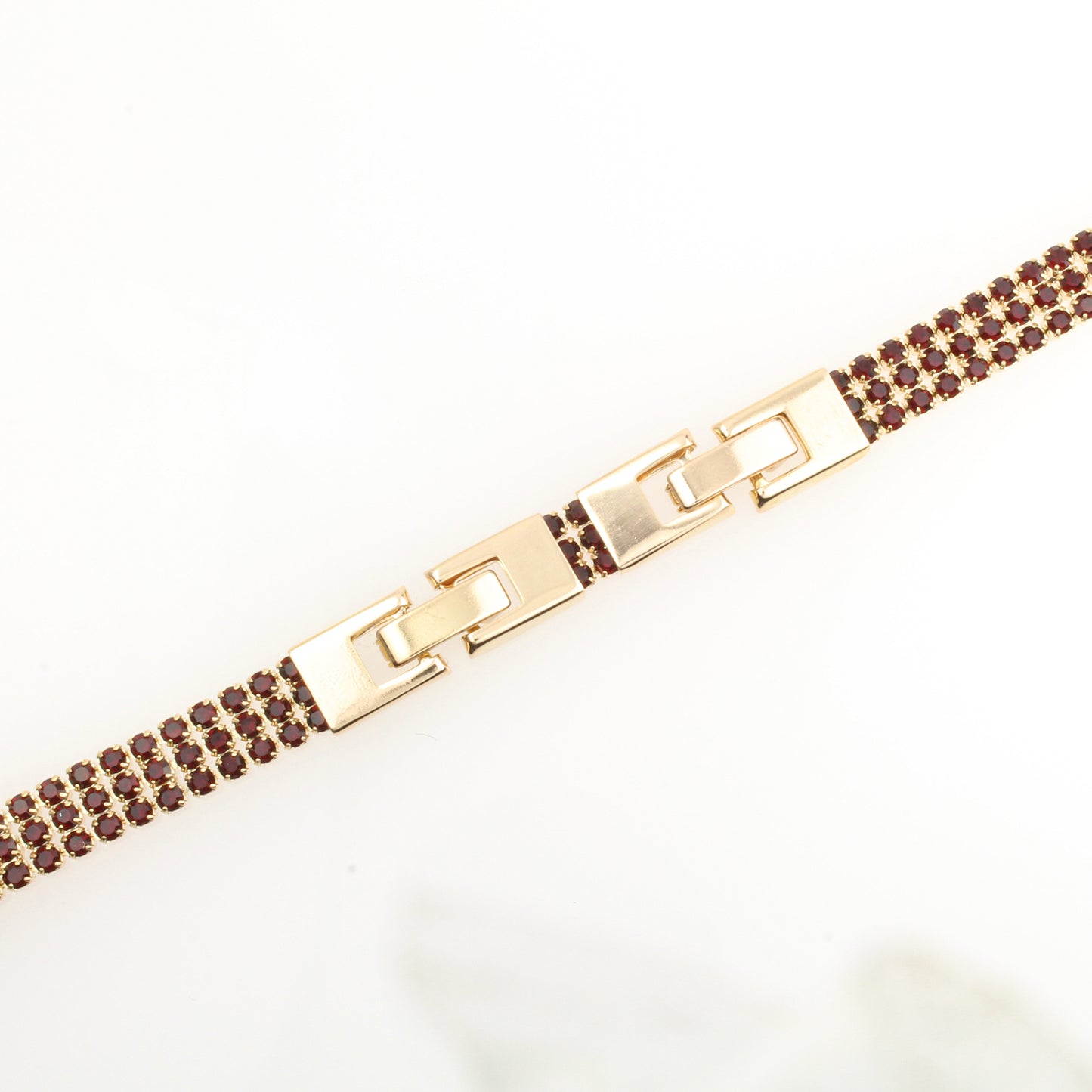 Pulsera Para Mujer De Estilo Elegancia Con Fina Cristaleria En Oro Laminado 18k