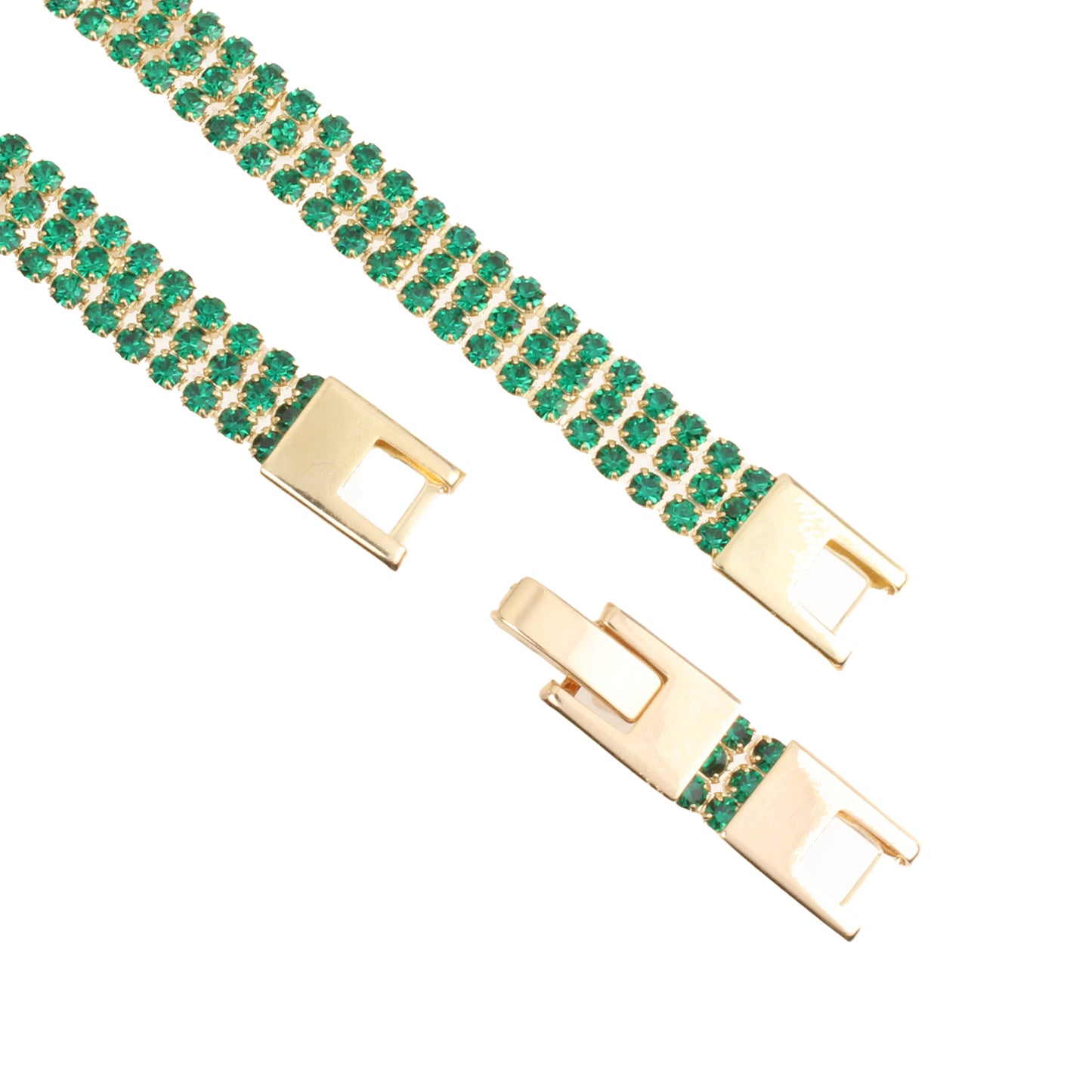 Pulsera Para Mujer De Estilo Elegancia Con Fina Cristaleria En Oro Laminado 18k